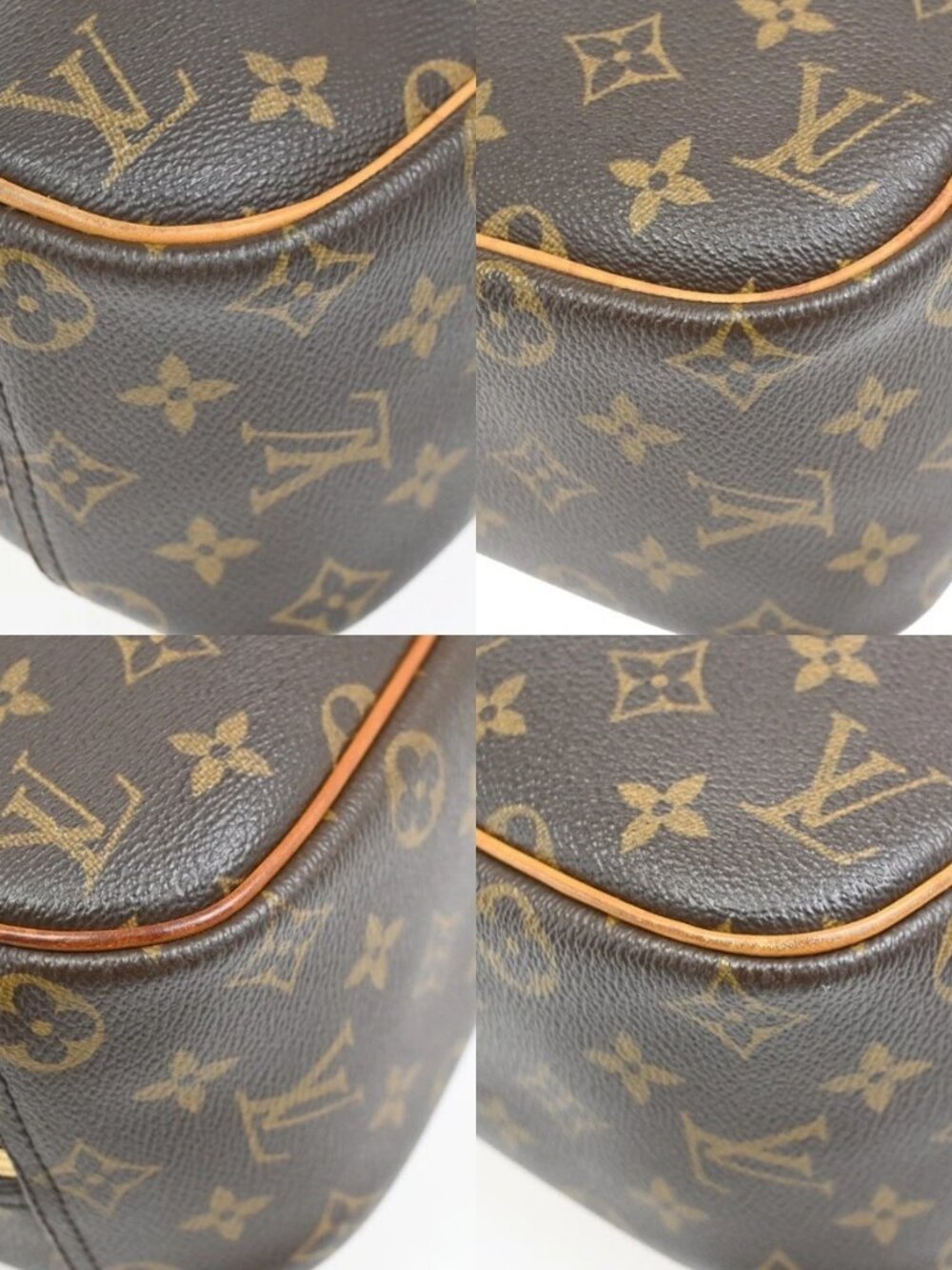 LOUIS VUITTON LV Logo Trouville Hand Bag Monogram Leather Brown M42228 85YH889 - Picture 7 of 14